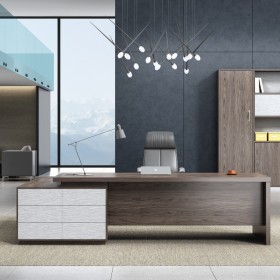 辦公桌子老板桌  總裁桌椅組合電腦桌一套  辦公室簡約現(xiàn)代大班臺(tái)家具