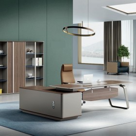 簡約辦公桌   老板電腦桌   財(cái)務(wù)職員單人位帶柜儲(chǔ)物卡座班臺(tái)桌椅組合