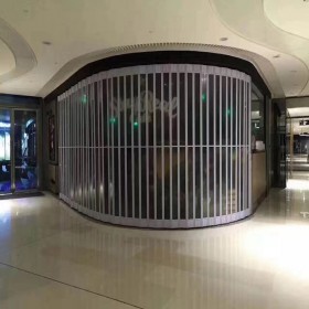 商場水晶折疊門 精選廠家 透明防盜門定制