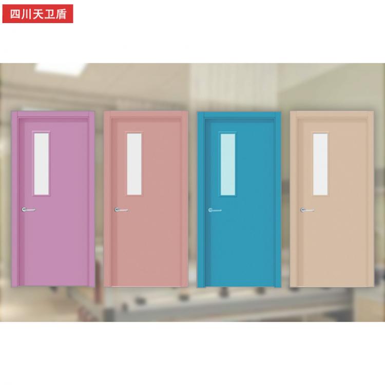 天衛(wèi)盾 鋼質(zhì)醫(yī)院門雙包邊帶墻厚成都廠家抗菌定制顏色鋼制病房門