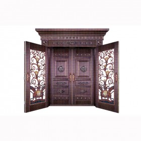 天衛(wèi)盾 入戶大門 定制庭院大門雙開(kāi)防盜門精品仿銅門不褪色不掉漆甲級(jí)防盜四川成都廠家直銷