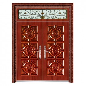 玻璃大門 天衛(wèi)盾 定制非標(biāo)大門雙開防盜門精品仿銅門不褪色不掉漆甲級防盜四川成都廠家直銷