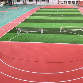 廠家定制學(xué)校操場(chǎng)塑膠跑道 塑膠場(chǎng)地施工 混合型塑膠跑道