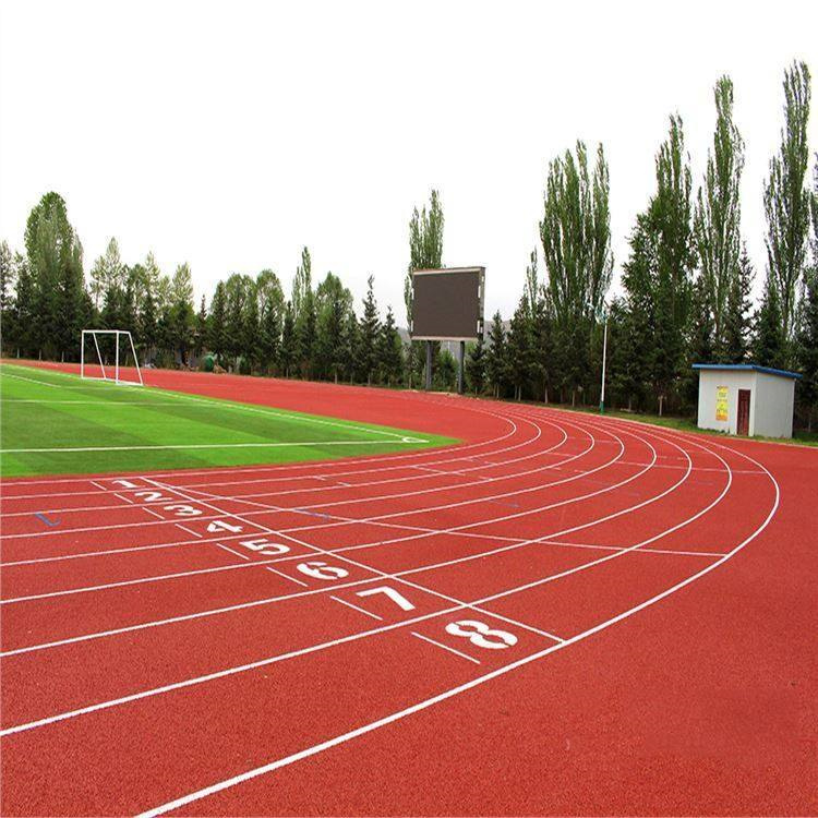 學(xué)校操場塑膠跑道工程 全塑型自結(jié)紋跑道