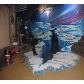 成都手繪3d立體畫(huà) 創(chuàng)意墻面裝飾墻繪壁畫(huà)設(shè)計(jì)制作