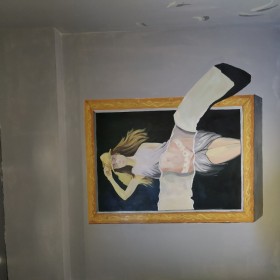 成都3d墻體彩繪 立體畫室內(nèi)手繪墻 工裝畫風(fēng)格