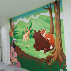 成都墻體彩繪  幼兒園室內(nèi)彩繪 資深畫師繪制