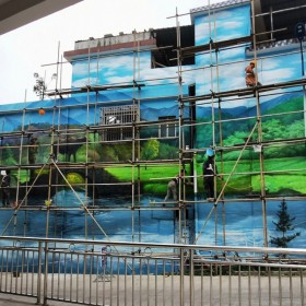 文化墻彩繪社區(qū)服務(wù)墻繪美麗鄉(xiāng)村墻畫戶外手繪墻