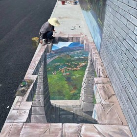 山東淄博墻體彩繪 3d立體畫墻繪手繪壁畫上門服務(wù)