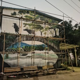 戶外3d立體畫墻繪 村落改造鄉(xiāng)村墻繪上門繪制提供設(shè)計(jì)