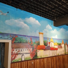 鄭州墻體彩繪公司 外墻彩繪價格手繪壁畫3d彩繪墻