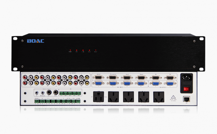【BOAC伯奧克電子】工廠直銷(xiāo) 多媒體電教中控 VGA/CVBS/RS232/IO/IR/音頻/電源