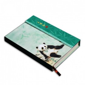 四川特色禮品 文創(chuàng)特色伴手禮 國(guó)寶絲綢記事本