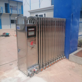 四川簡陽捷鷹科技電動(dòng)伸縮門 伸縮收縮門 小區(qū)公司學(xué)校工廠自動(dòng)伸縮大門折疊門