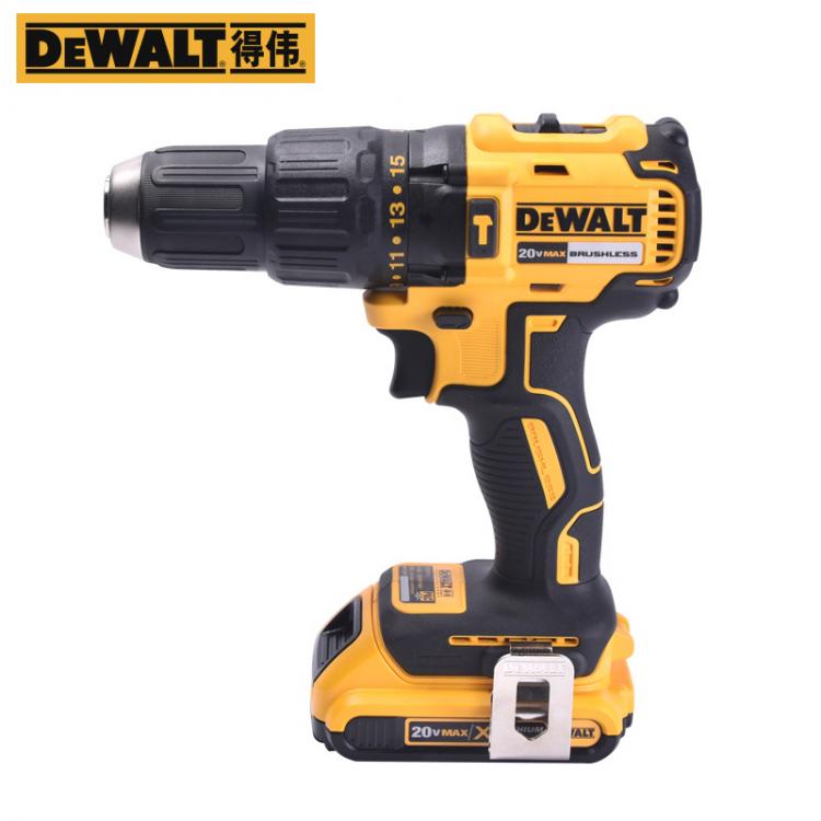 DEWALT得偉20V無(wú)刷鋰電鉆多功能雙模沖擊鉆充電式DCD778 成都