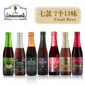 比利時進口 林德曼櫻桃/藍莓/桃子/蘋果/山莓果味啤酒250ml*24瓶  進口啤酒