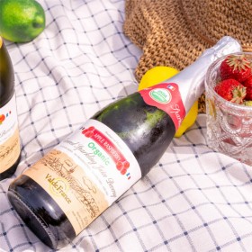 法國進(jìn)口沃迪安無醇起泡酒香檳果汁果酒無酒精氣泡酒 莓果口味750ml*1