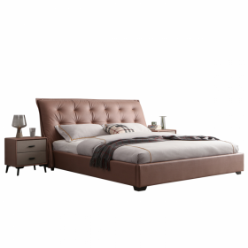 一件代發(fā)現(xiàn)代極簡(jiǎn)輕奢網(wǎng)紅免洗科技布1.8米雙人軟床成都家具