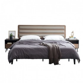 現(xiàn)代簡(jiǎn)約工業(yè)風(fēng)極簡(jiǎn)日式主臥1.5米1.8米雙人床家具產(chǎn)地