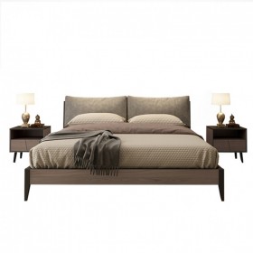 日式工業(yè)風(fēng)現(xiàn)代極簡(jiǎn)北歐1.8米雙人高箱儲(chǔ)物軟包床公寓民宿家具