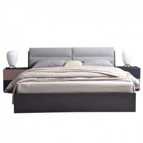 現(xiàn)代簡約北歐工業(yè)風(fēng)經(jīng)濟板式臥室1.8米高箱儲物床樣板間家具