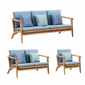 美奢漫小戶(hù)型組合沙發(fā)北歐棉麻布藝冬夏兩用白蠟?zāi)緦?shí)木沙發(fā)