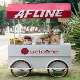 防腐木售貨車移動仿古手推車復(fù)古攤位擺攤車景區(qū)實木花車定制