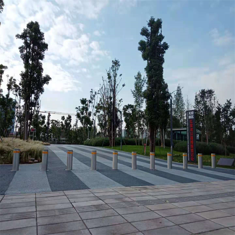 成都瑞思杰全自動液壓升降柱 學校停車場自動升降防撞柱 不銹鋼升降柱