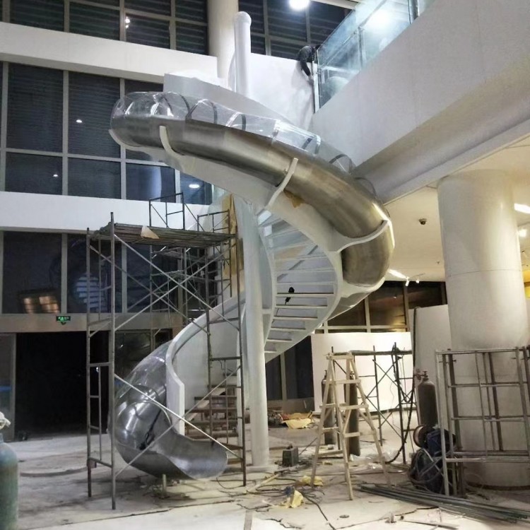 不銹鋼滑梯S型波浪型直道型非標(biāo)定制無動(dòng)力游樂設(shè)備-金匠