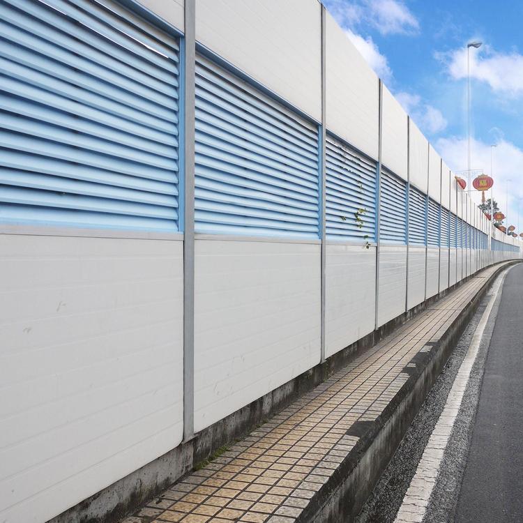 隔音墻高速公路聲屏障 小區(qū)橋梁冷卻塔空調外機降噪隔音隔聲屏障