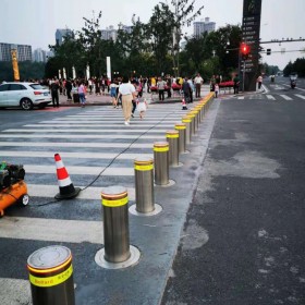 重慶校門硬質(zhì)防沖撞設(shè)施 全自動升降柱 全自動防撞柱 伸縮柱價格