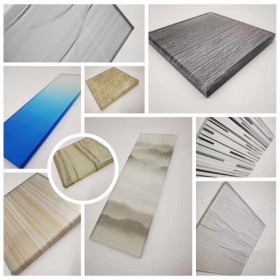 雅安工廠定制批發(fā)藍(lán)色漸變夾膠玻璃