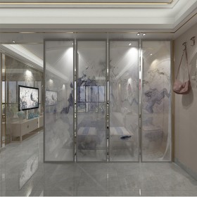 夾娟玻璃 山水畫藝術(shù)玻璃