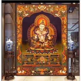 成都廠家定制生產(chǎn)西藏唐卡藝術(shù)玻璃