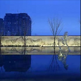 廠家定制批發(fā) 5+5超白鋼化夾絲夾絹山水畫水墨畫隔斷藝術(shù)玻璃