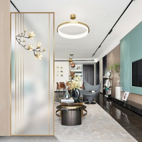 衛(wèi)生間門極窄鋁合金平開門長虹鋼化玻璃門廁所門鈦鎂浴室隔斷門