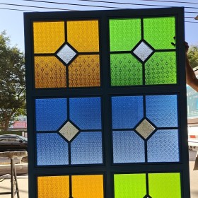 明珠藝術家裝工裝玻璃玻璃玄關隔斷厚度磨砂鋼化門窗定制上門安裝