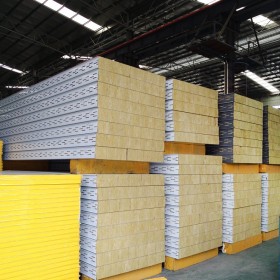 烘道巖棉板 保溫凈化板烘房板外墻板防火板