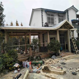 戶外園林景觀防腐木長(zhǎng)廊定做 古典造型 實(shí)木材質(zhì) 可防腐防蟲防霉