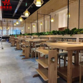 一體火鍋方桌定制 火鍋桌 火鍋店桌椅定制廠家直銷