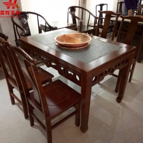 成都一體實(shí)木火鍋方桌定制