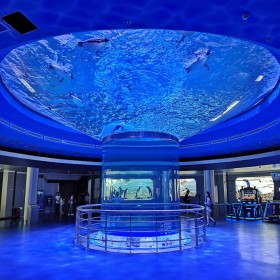 大型觀賞魚缸定做 亞克力工程水族箱 喜兔定制亞克力板材