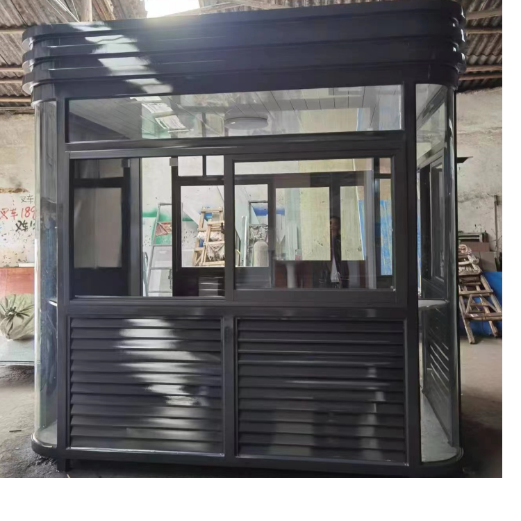 保安崗?fù)げ讳P鋼門衛(wèi)成品站臺(tái)鋼結(jié)構(gòu)移動(dòng)戶外值班室售樓部形象亭