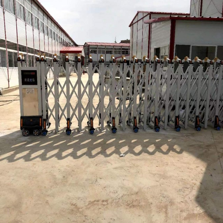 定制學校廠區(qū)門口電動伸縮門 智能遙控自動折疊門 按需訂做