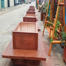 成都圓林園景觀設(shè)計(jì)工程有限公司現(xiàn)貨供應(yīng)耐熱抗腐蝕 商鋪別墅戶外陽臺防腐木花箱 貨源充足 價(jià)格優(yōu)惠 一件也批發(fā)