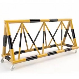 學(xué)校出入口定制拒馬護(hù)欄 帶滑輪防沖撞活動鐵馬 歡迎供應(yīng)