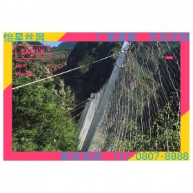 被動環(huán)形邊坡防護網(wǎng)公路落石攔截安全網(wǎng)山體危巖滑坡菱形鋼絲繩網(wǎng)
