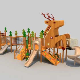 戶外大型木質(zhì)滑梯 幼兒園游樂(lè)場(chǎng)滑滑梯定制