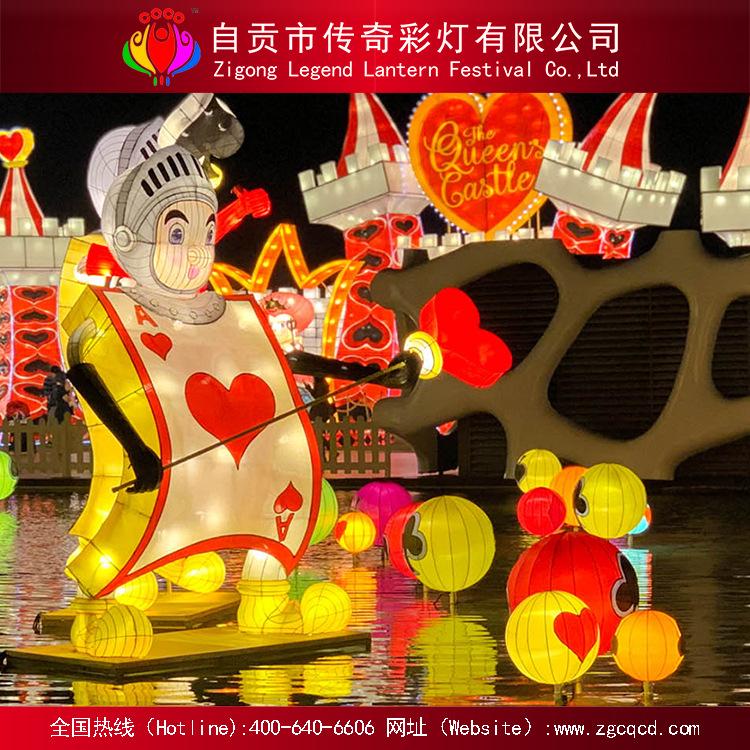 自貢廠家直銷(xiāo)燈會(huì)節(jié)日裝飾卡通類(lèi)織布花燈