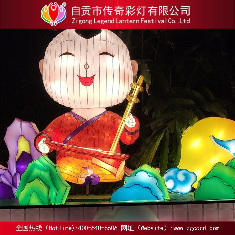 元宵節(jié)戶(hù)外花燈展自貢傳統(tǒng)手工織布燈組